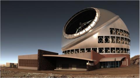 Artists rendition of finished telescope