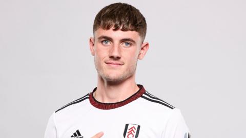 Stevenage Borough striker Olly Sanderson, pictured in Fulham's white and black kit.
