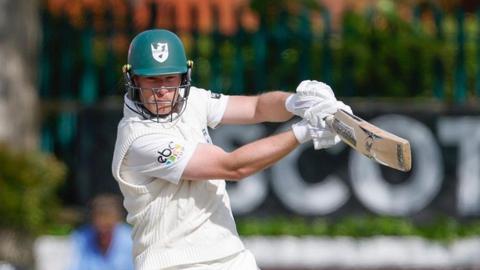 Worcestershire's Matthew Waite batting