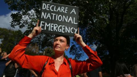 Protestors in Australia