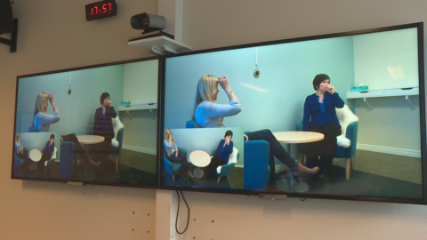 The one-to-one interviews are recorded and can be watched remotely