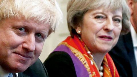 Boris Johnson and Theresa May