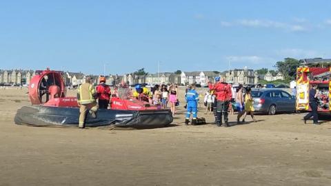 Saturday beach rescue in Weston 30 people rescued