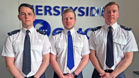 Left to right PC Like Holden, PCSO Tim Parry and Sgt Greg Gillespie