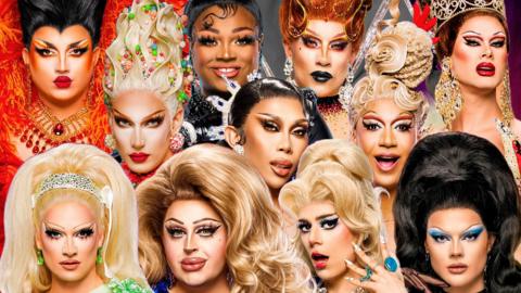 The cast of RuPaul's Drag Race UK Vs. The World series two