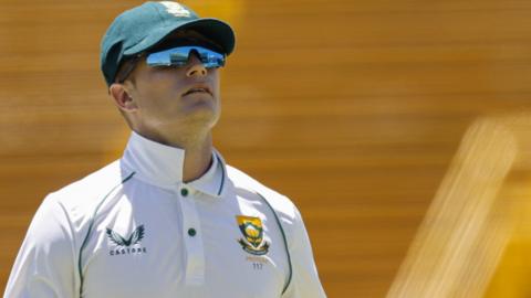 Ryan Rickelton in action for South Africa