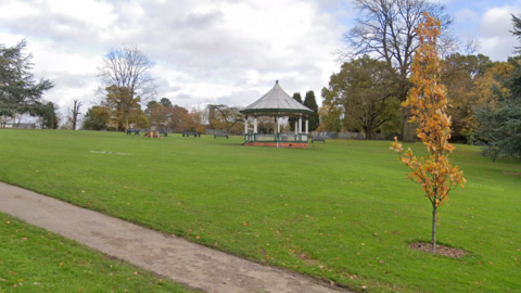 A bandstand in a park