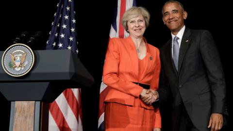 Theresa May and Barack Obama held a joint press conference