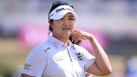 Haeran Ryu smiles following her round on day three of the 2026 Evian Championship