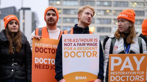 Doctors on a picket line