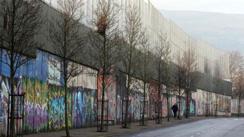 A peace wall in Belfast