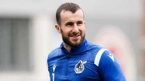 James Belshaw before a match for Bristol Rovers last season