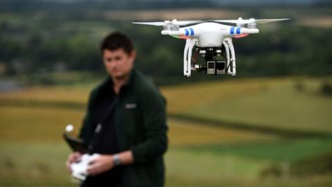 a drone in flight