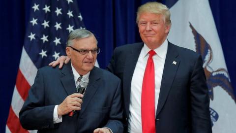 Joe Arpaio and President Donald Trump