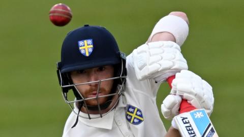 Michael Jones struck 13 fours in his 87 for Durham at Hove