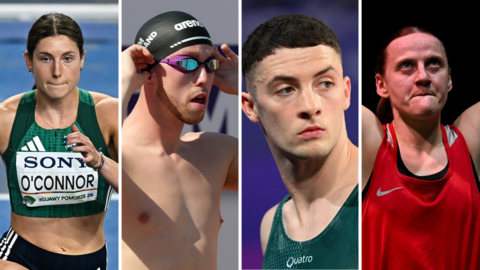 Kate O'Connor, Daniel Wiffen, Rhys McClenaghan and Michaela Walsh
