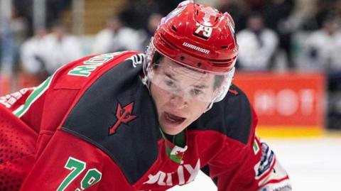 Ryan Barrow in action for Cardiff Devils