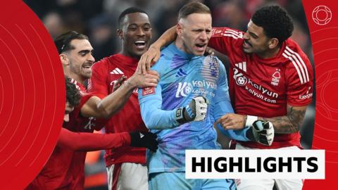 Nottingham Forest players celebrate