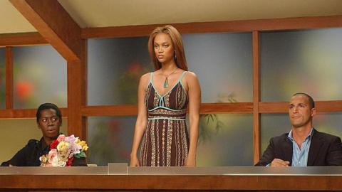Runway expert J Alexander, creator and executive producer Tyra Banks and photographer Nigel Barker on America's Next Top Model judging panel.