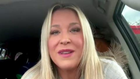 Catherine Britt during an interview with the BBC.