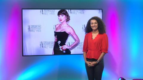 Nina on the Newsround set