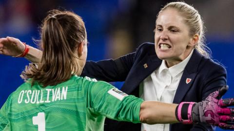 Laura O'Sullivan and Gemma Grainger celebrate