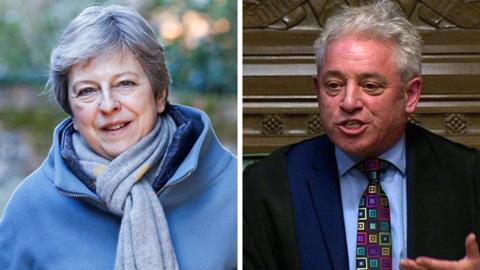 Composite picture of Theresa May and John Bercow