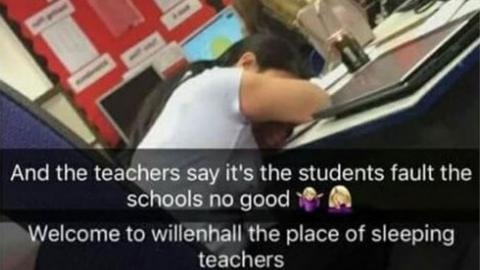 The snapchat of the sleeping agency teacher