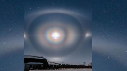 Moon dogs and halos in Manitoba