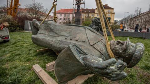 The statue of Marshal Konev, 3 Apr 20