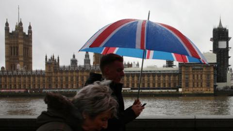 People walking near Parliament