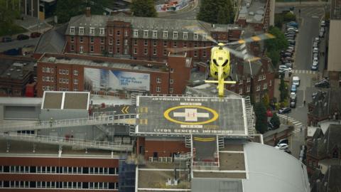 Air ambulance landing