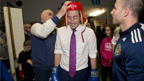 Bangor Abbey Boxing Academy hosted a launch event with guests including Sports Minister Paul Givan