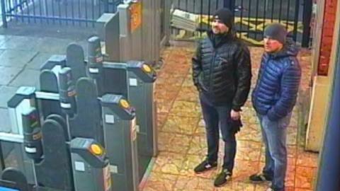 CCTV images of the men wanted in connection with the Salibury poisoning