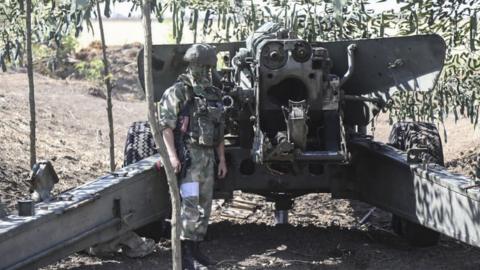 Russian forces in Kherson, Ukraine on 9 September