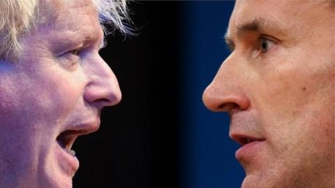 Boris Johnston and Jeremy Hunt