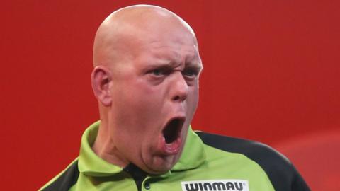 Close up of Michael van Gerwen