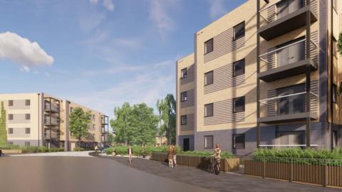 Curo housing association's 70-home development in Imperial Park