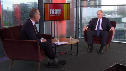 Andrew Marr and Boris Johnson