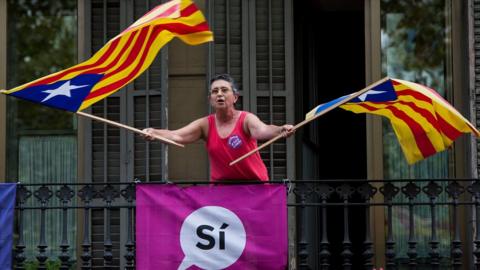 Catalan independence supporter, 28 Sep 17