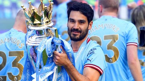 Ilkay Gundogan celebrates