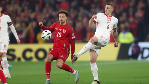 Wales in action against Poland