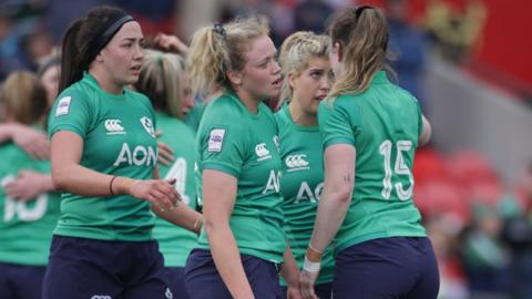 Ireland players dejected after their Six Nations defeat by England