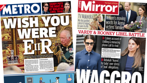 Front pages for 11 May 2022