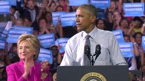 Hillary Clinton and Barack Obama