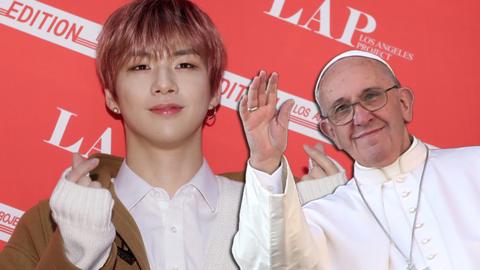Kang Daniel and Pope Francis