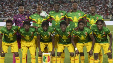 Mali's team before they played eventual champions Morocco in a 2-2 draw at Afcon U23