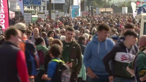 Crowds at ploughing championships