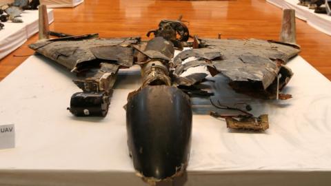 remains of missile Saudis say was used against oil infrastructure