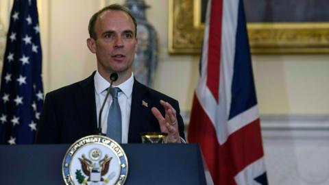 Dominic Raab in Washington in September 2020